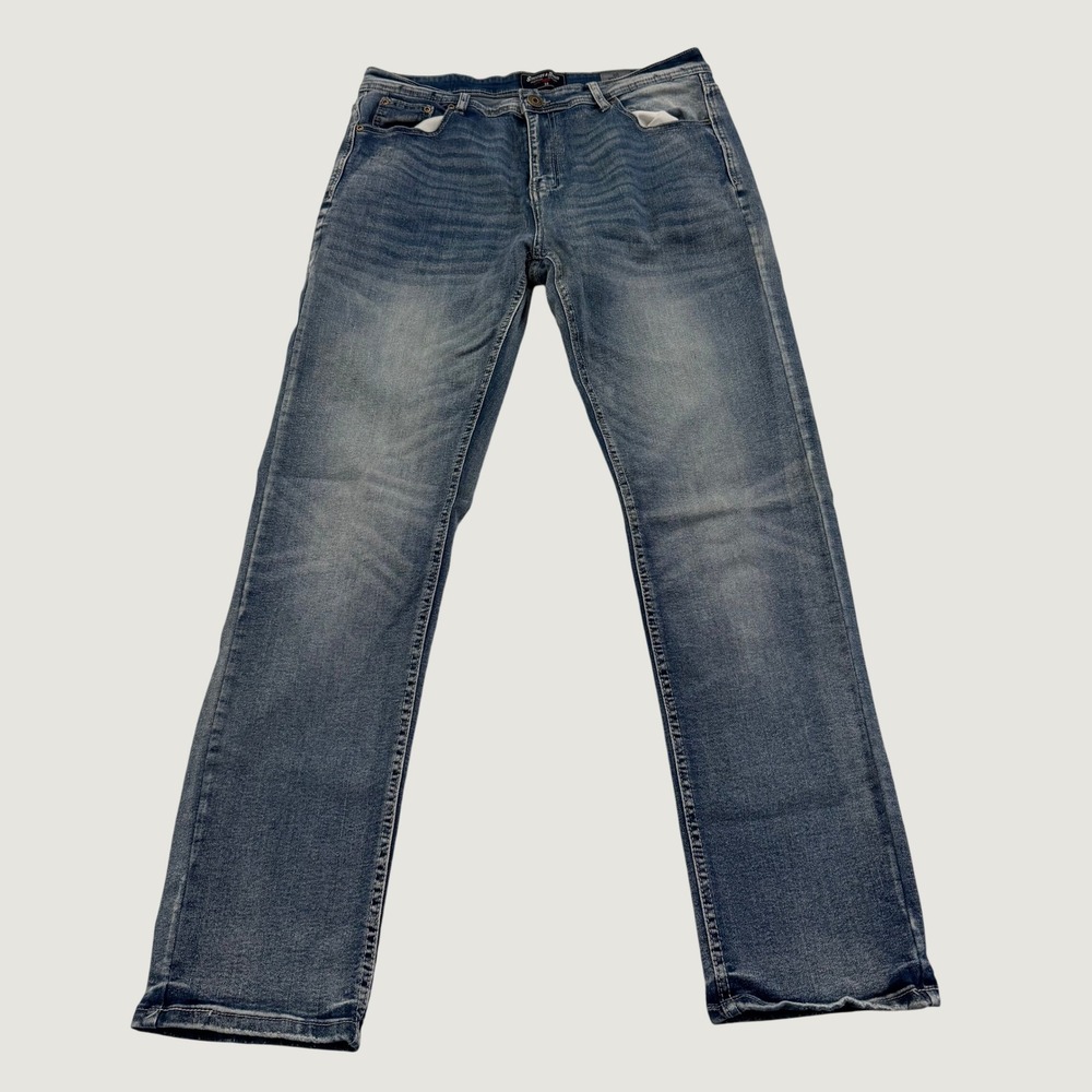 Stitches & Rivets Mens 34x32 Skinny Jeans Light Wash Stretch Denim